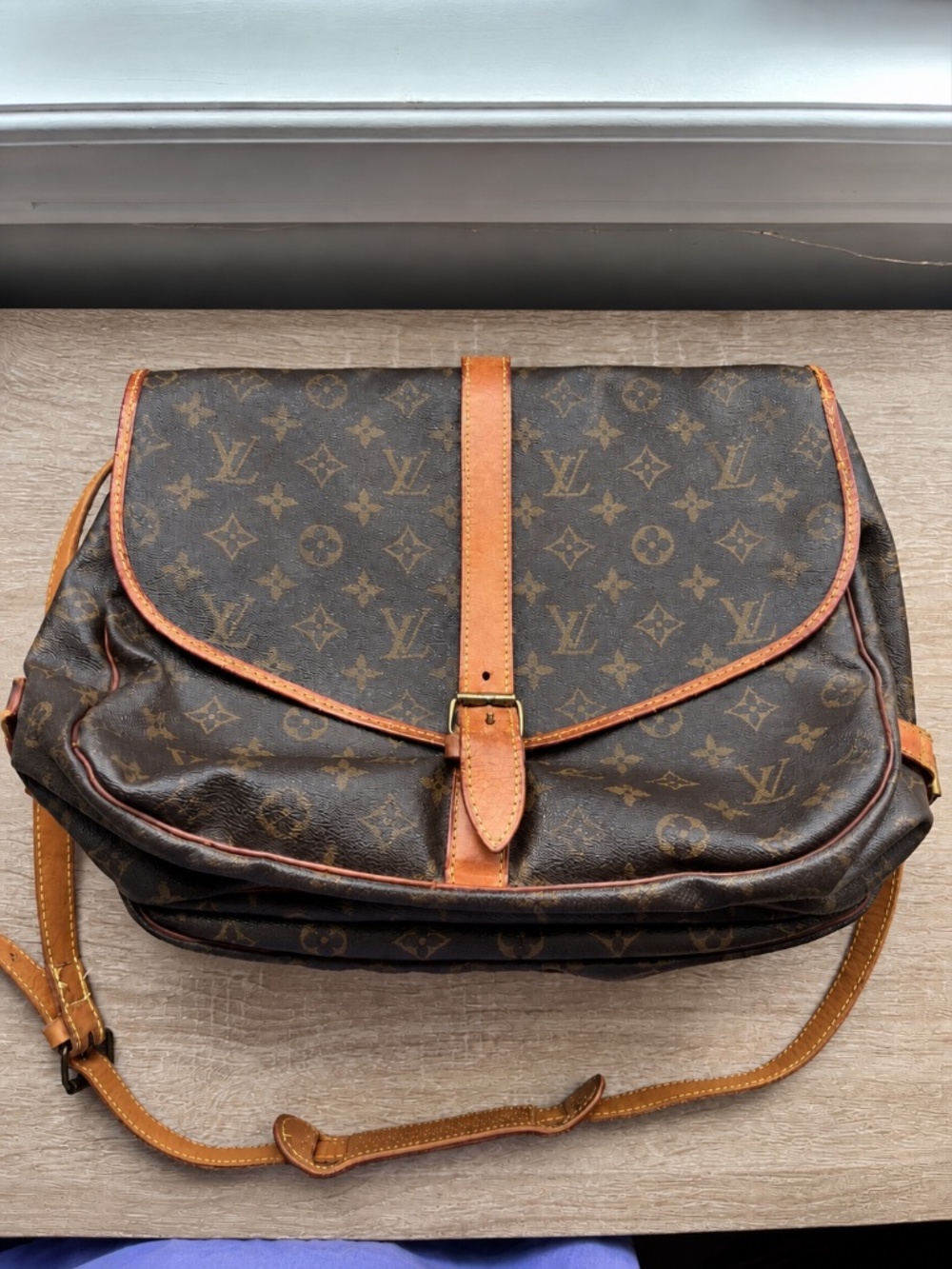 Louis Vuitton Saumur Monogram Shoulder Bag — Certificate of Authenticity Include